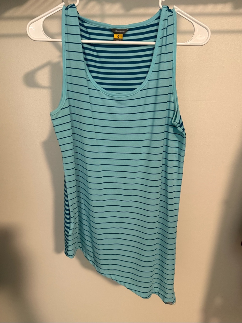 Eddie Bauer Blue Striped Sleeveless Tank Top size Small